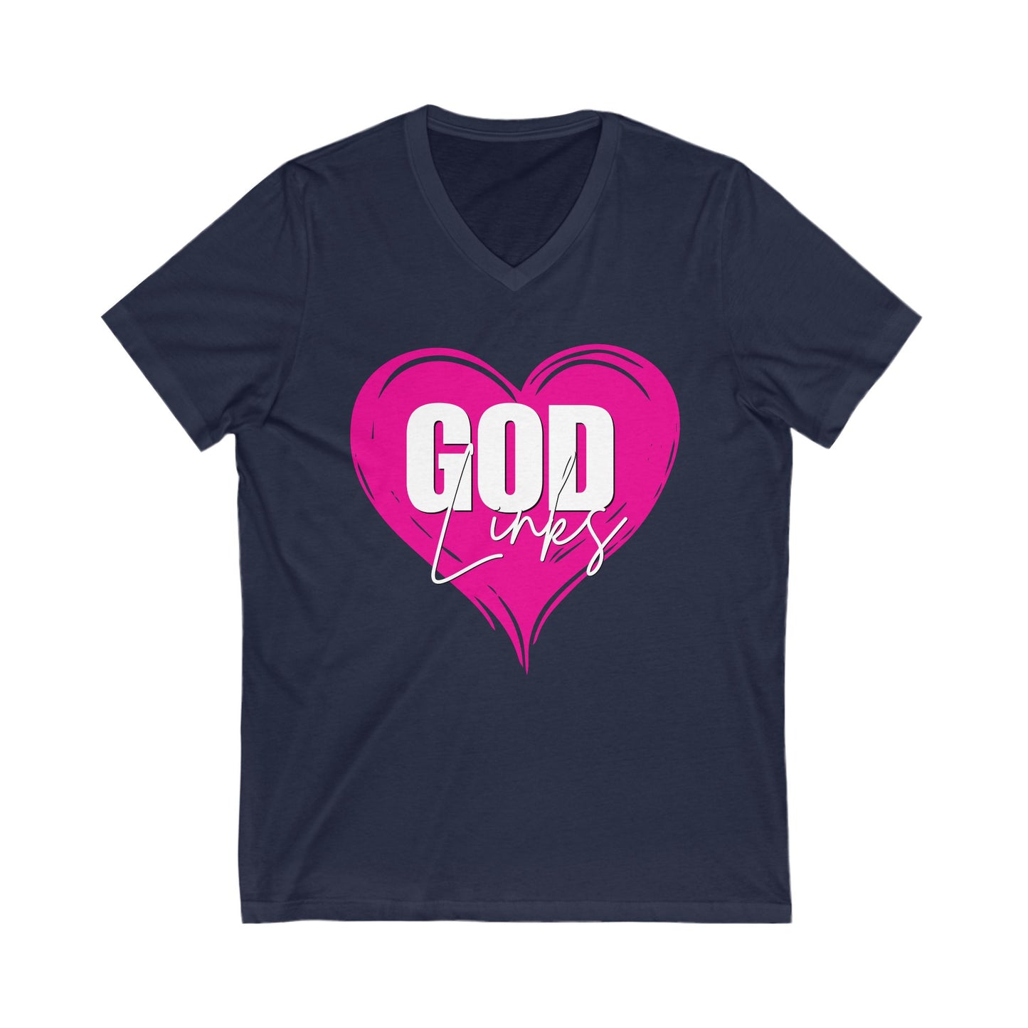 God Links Short Sleeve V-Neck Tee
