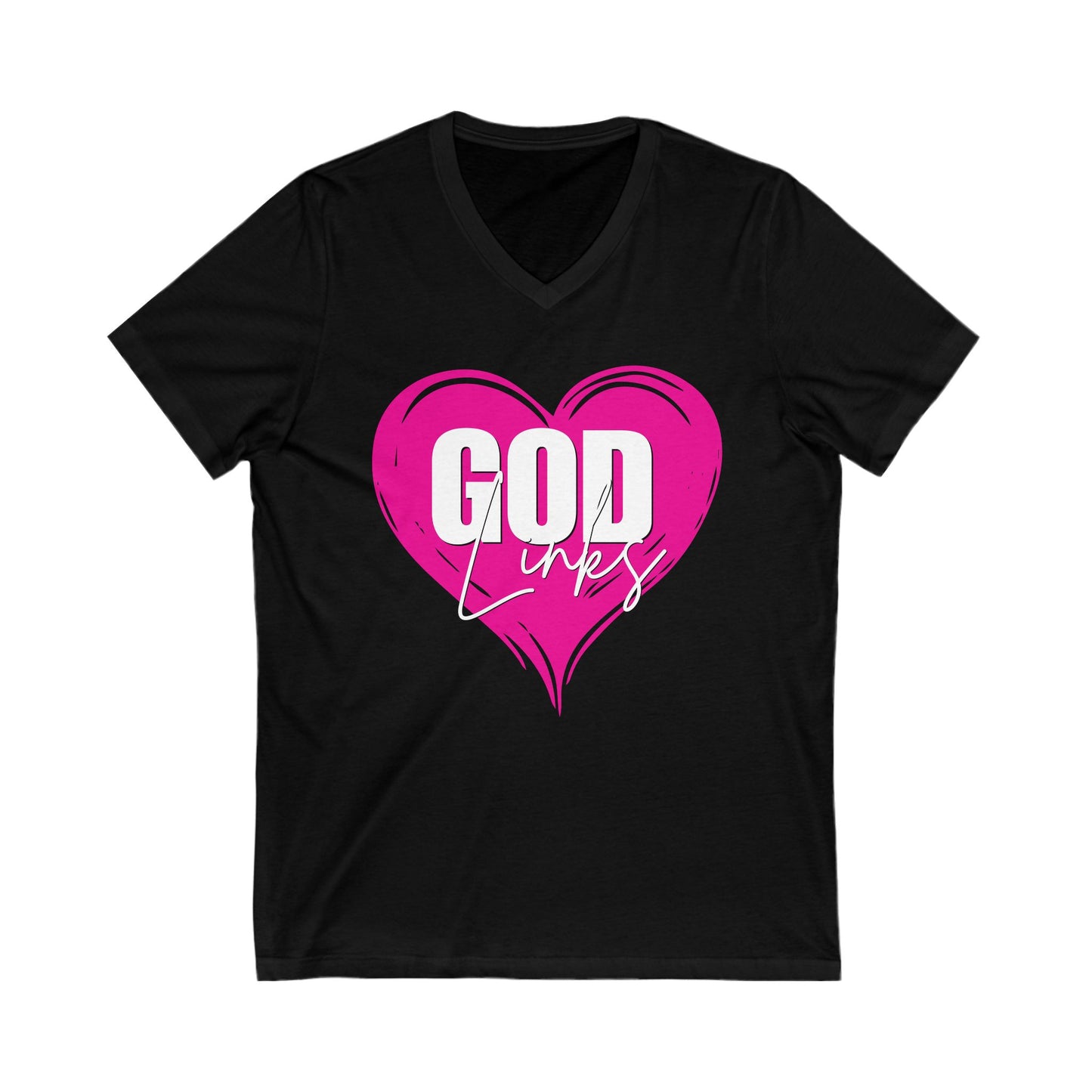 God Links Short Sleeve V-Neck Tee