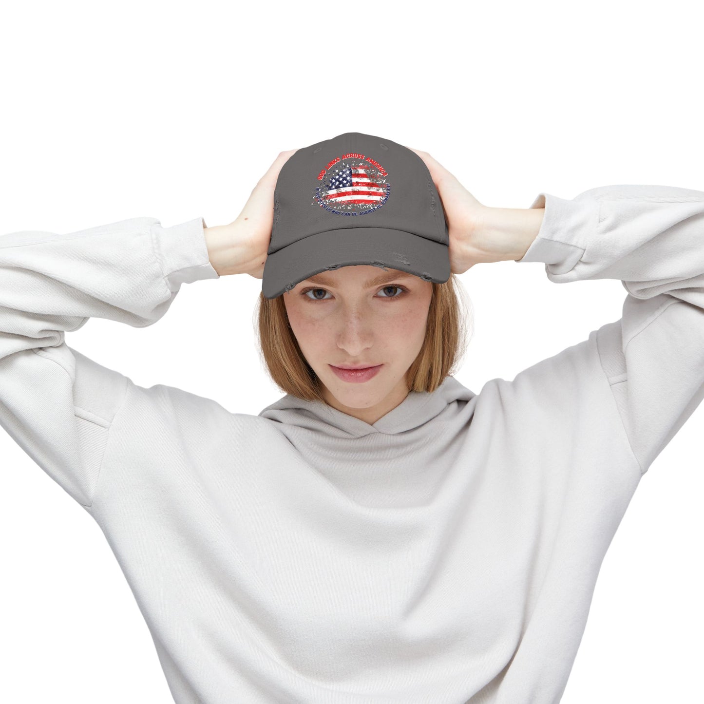 Unisex Distressed Cap - USA Flag Design - Perfect for Patriotism & Casual Style