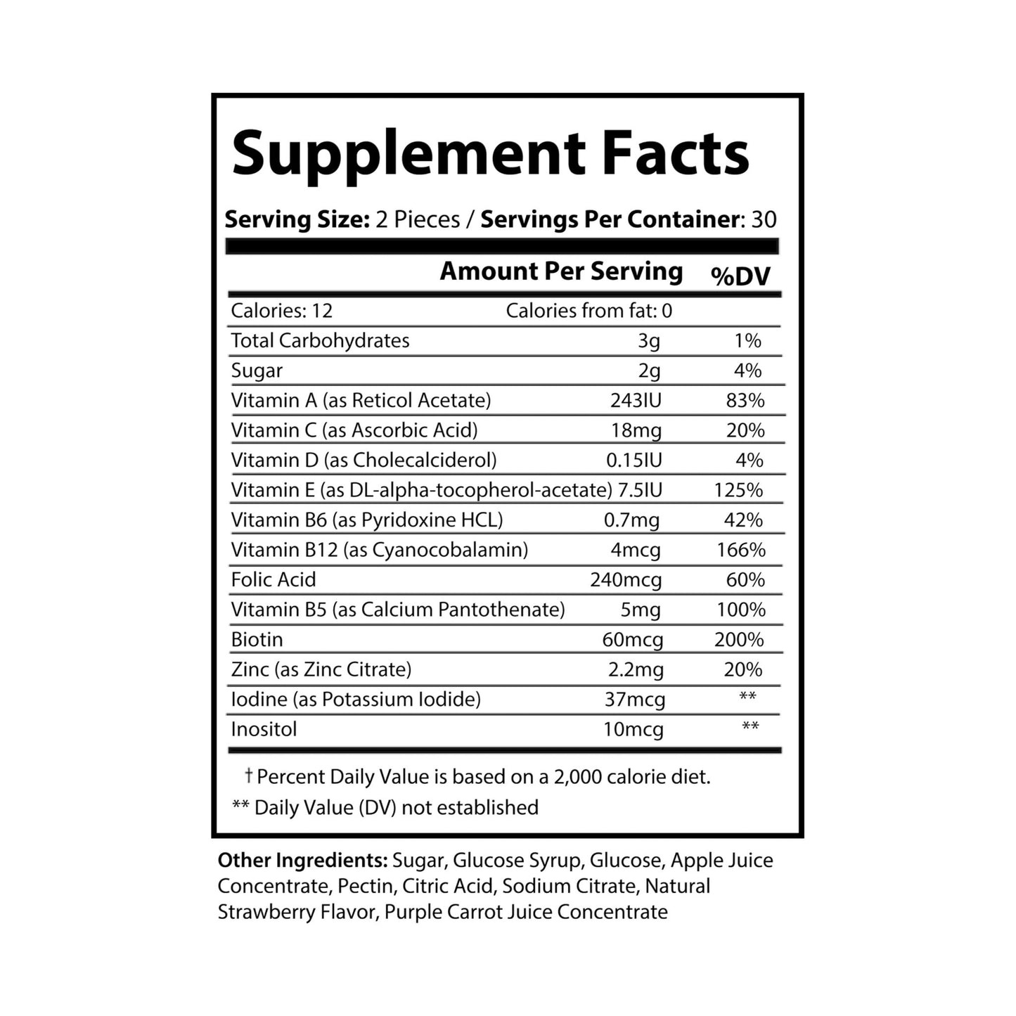 God Links Multivitamin Gummies for Adults (60 Gummies)