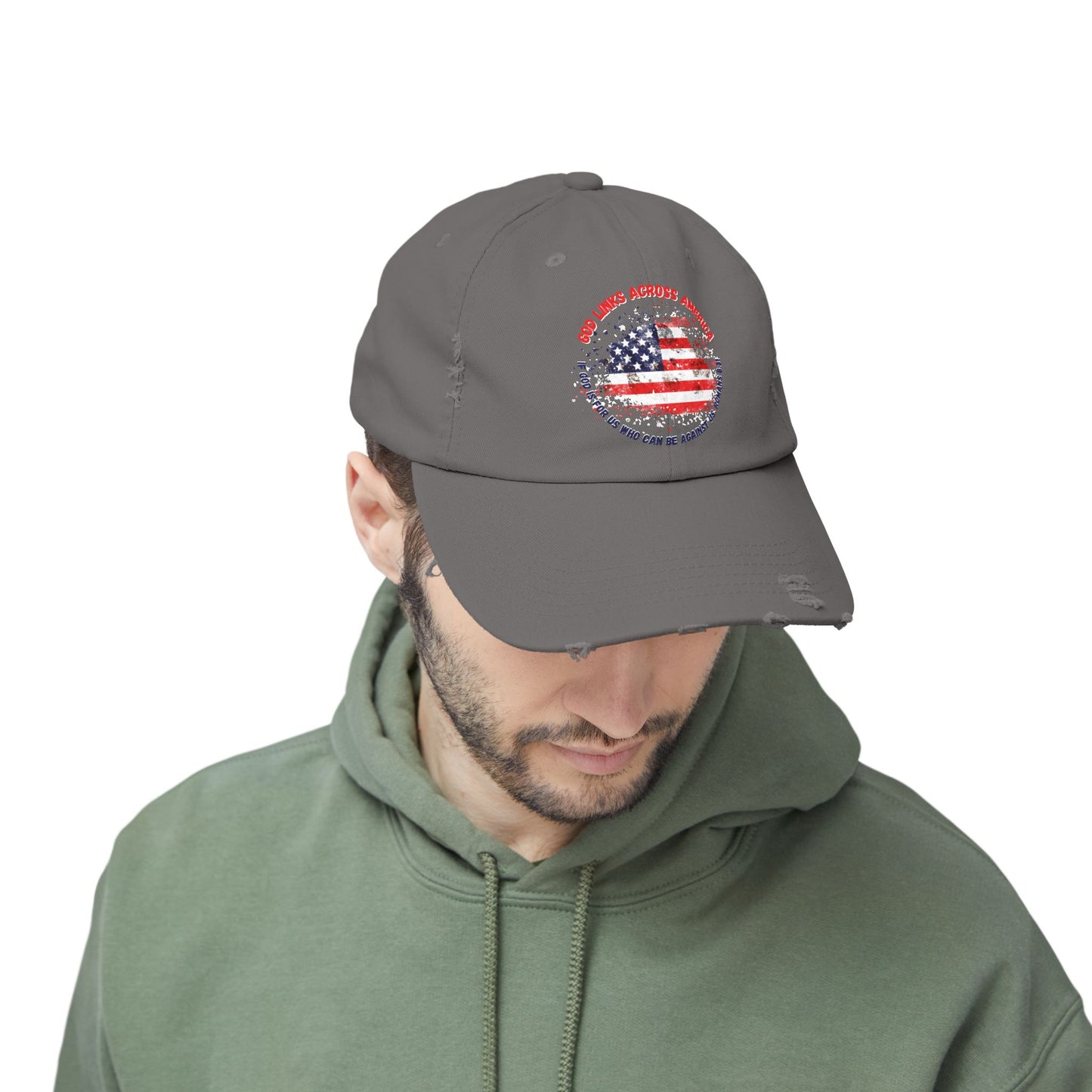 Unisex Distressed Cap - USA Flag Design - Perfect for Patriotism & Casual Style