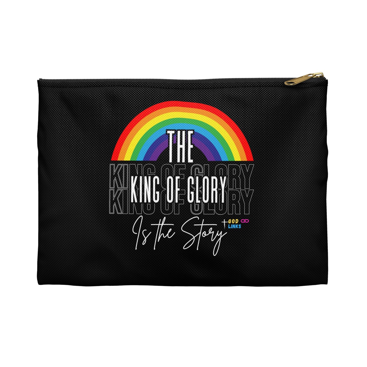 God Links Rainbow King of Glory Accessory Pouch - Inspirational Travel Organizer