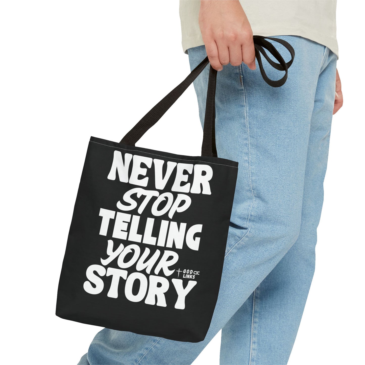 Never Stop Telling Your Story Bag for Everyday Use, Gift for Writers, Students, or Creatives | Perfect for Birthdays, Graduations