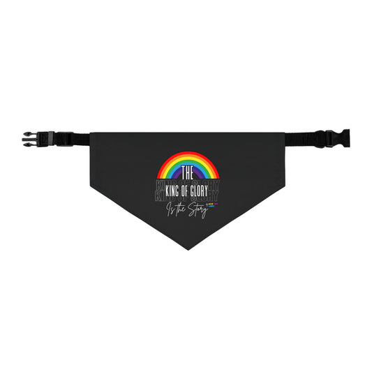God Links The King of Glory Rainbow Pet Bandana Collar - Stylish Dog Accessory Large, XL